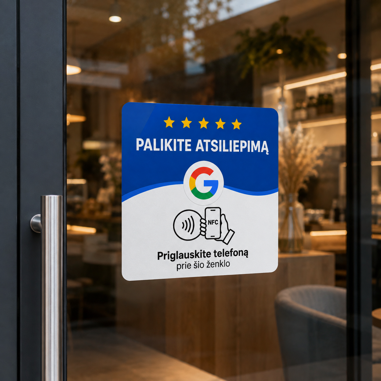 Google atsiliepimų lipdukas