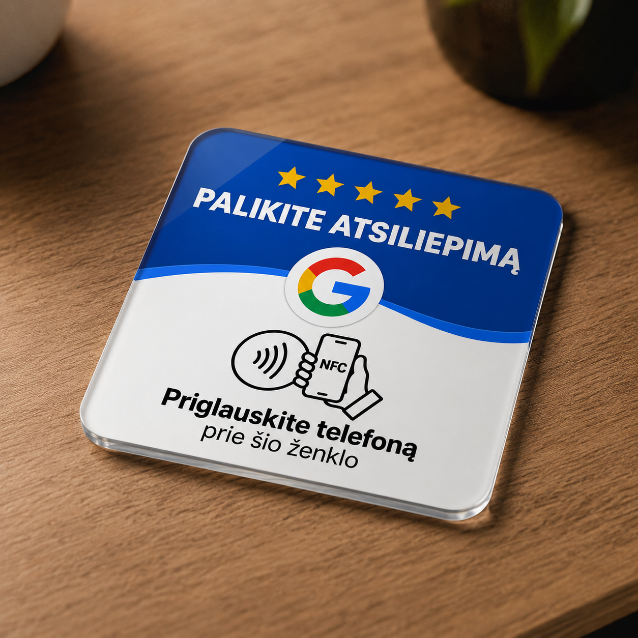 Google atsiliepimų kortelė